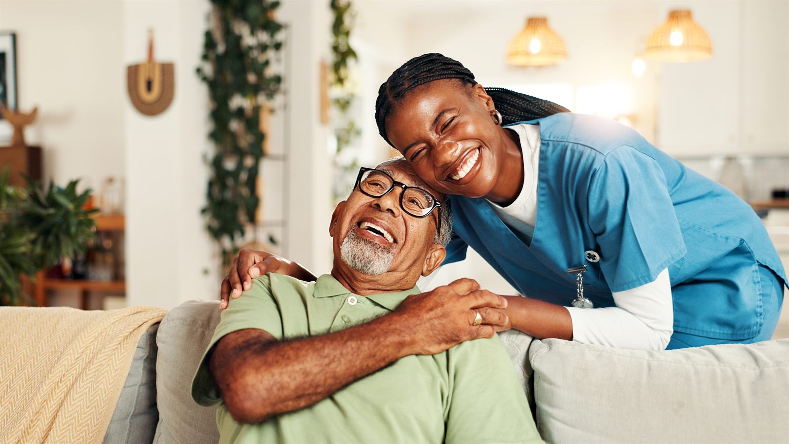 A nurse with a resident